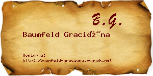Baumfeld Graciána névjegykártya